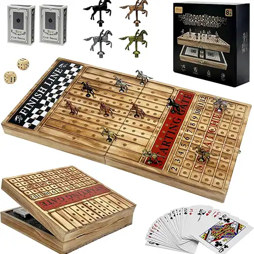 Grand Derby Delight: Large 23-inch Luxury Horse Racing Board Game Grand Derby Delight: Large 23-inch Luxury Horse Racing Board Game
